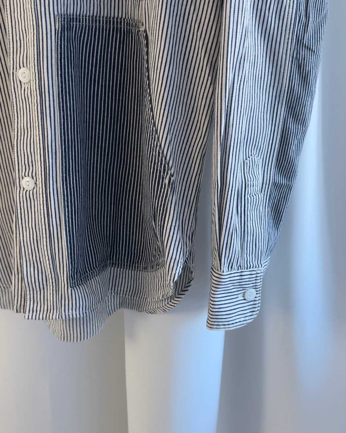 [CABANE DE ZUCCA] stripe patchwork shirt 상품이미지3