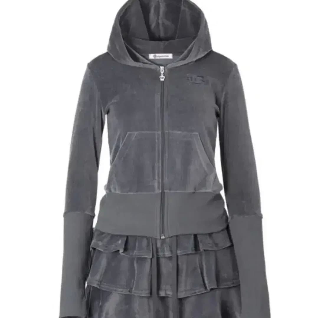 베이비메탈클럽 후드집업 차콜 벨벳 상품이미지1