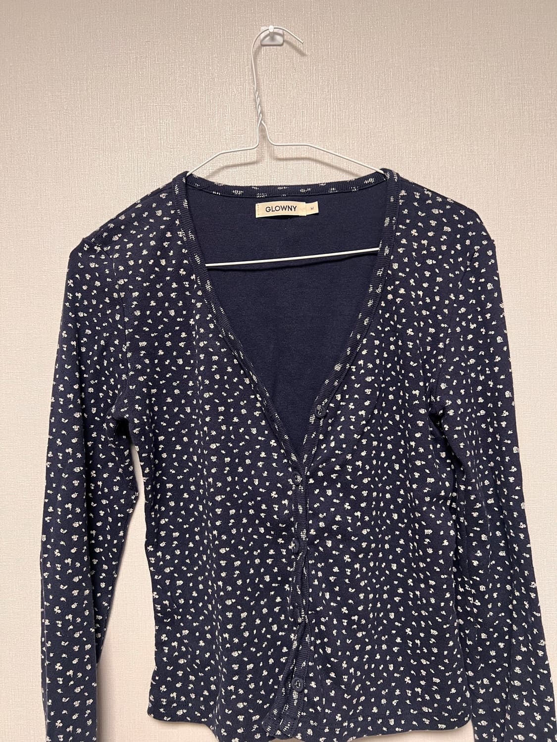 Glowny flower cardi navy👢 상품이미지6