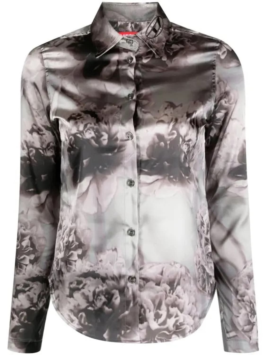 디젤 Floral-Print Satin Shirt 새틴 셔츠 상품이미지3