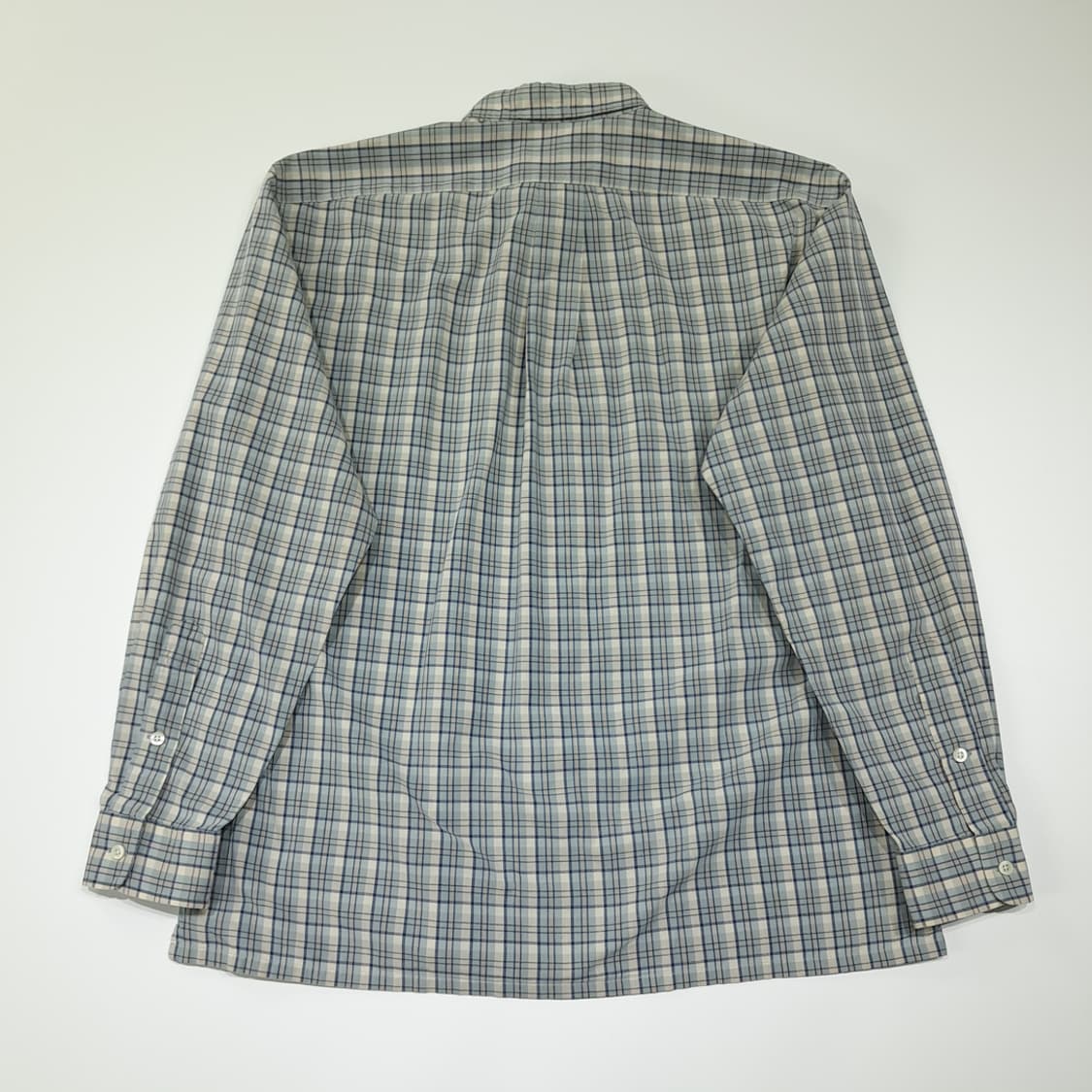 CL449 M 폴로 90s 파스텔 블루 멀티체크 버튼다운 셔츠 남방 상품이미지6