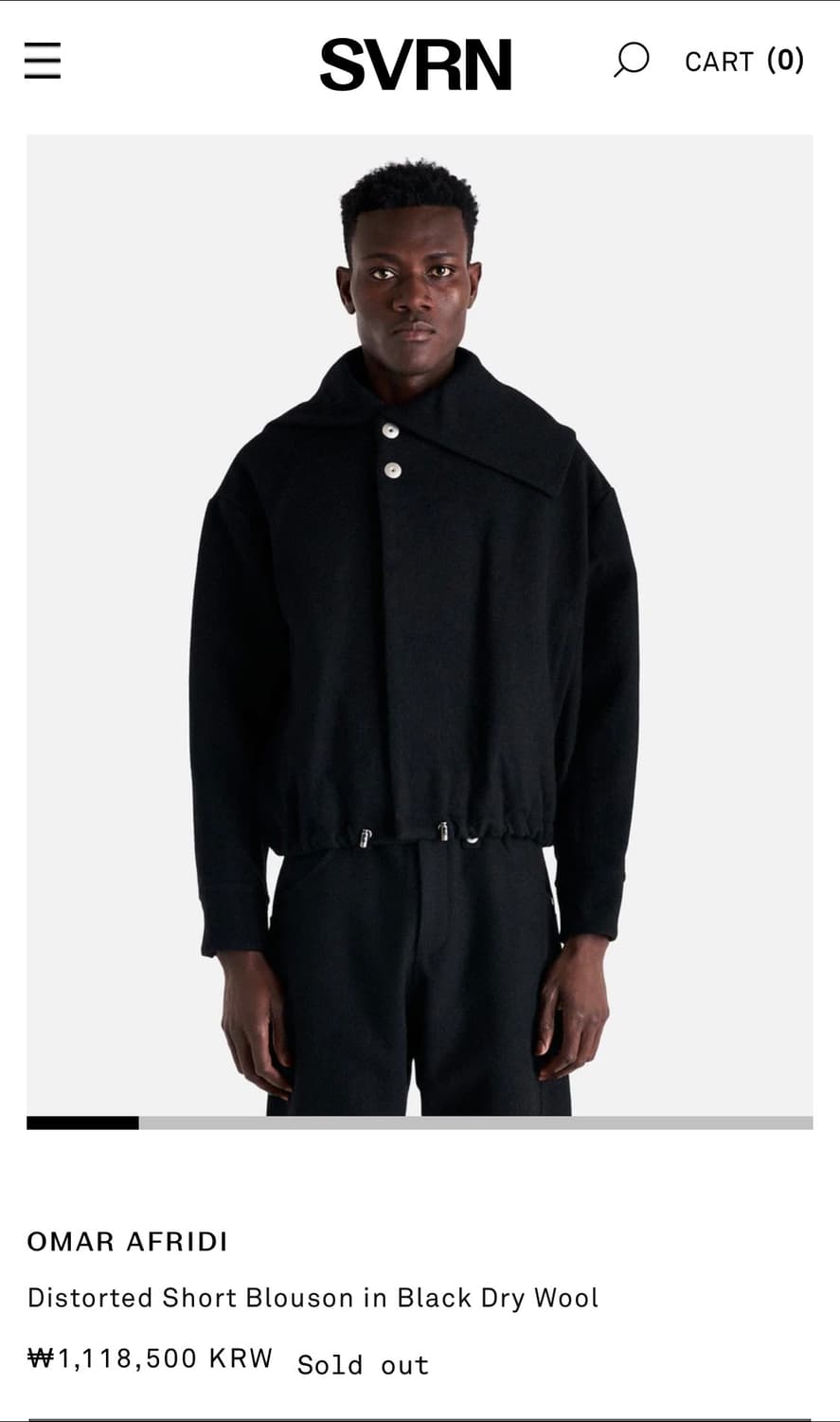 distorted short bluson wool jacket black 상품이미지1