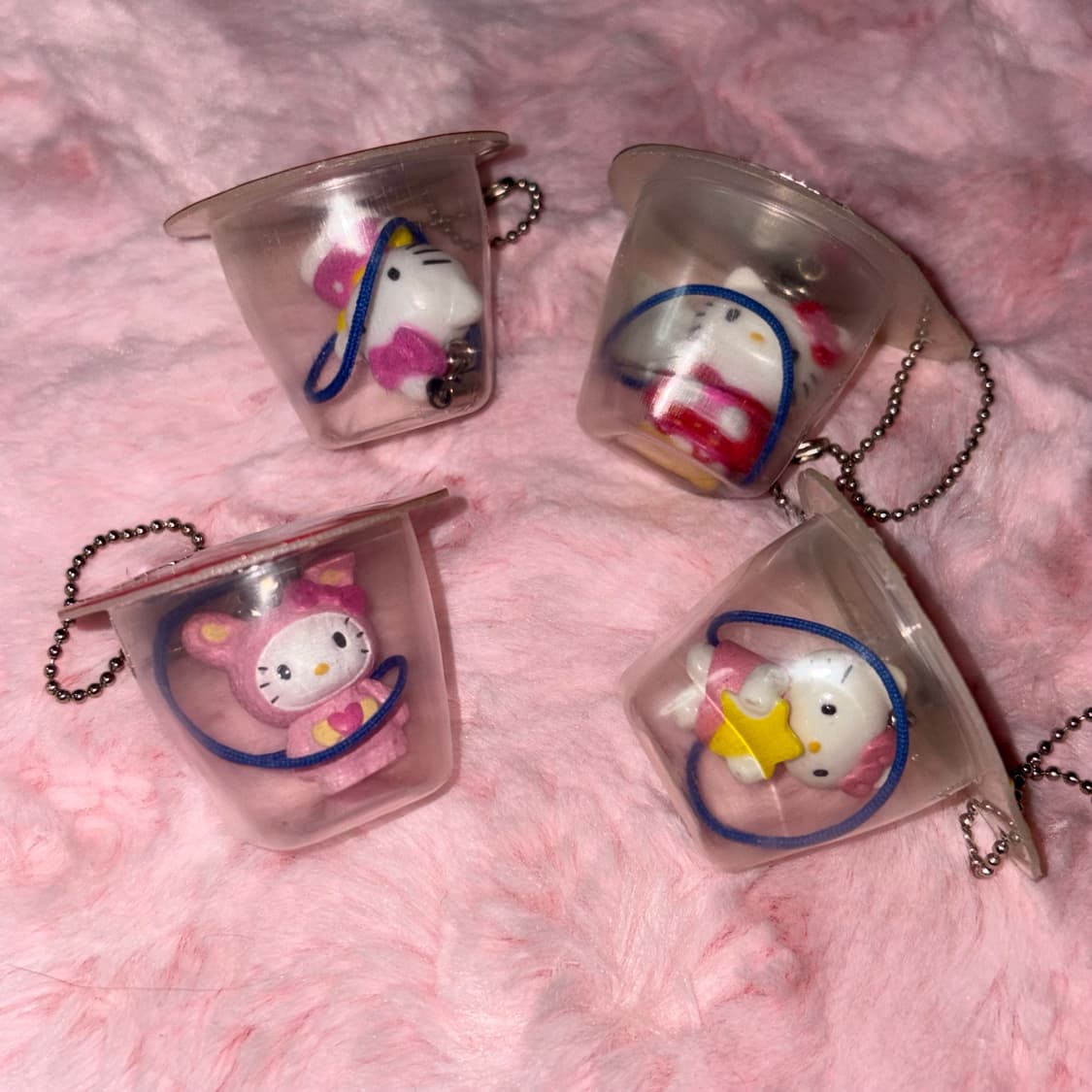 고전키티 푸딩컵 키링 메이지유업 토끼키티 고전키티키링 롭이어키티 상품이미지2