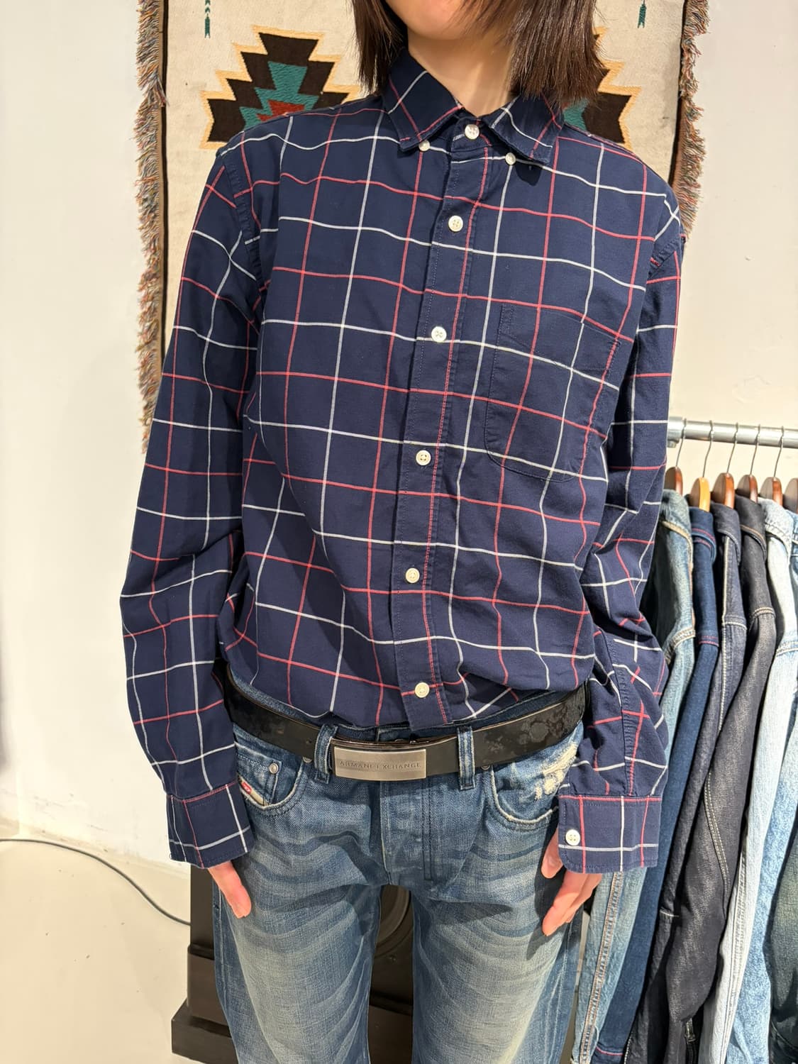 Gap 타탄 체크 긴팔 셔츠 상품이미지2