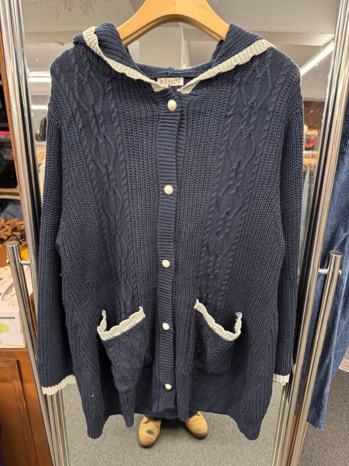 Japanese vintage 여성 후드 가디건 상품이미지1