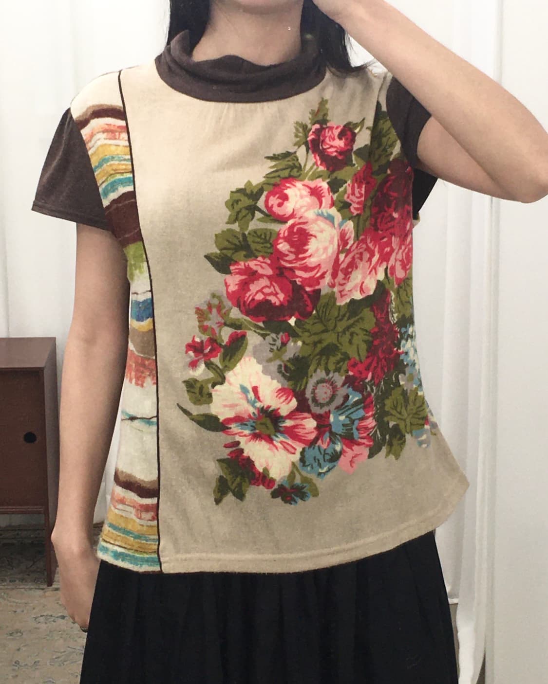 플라워 반팔 니트 상품이미지5