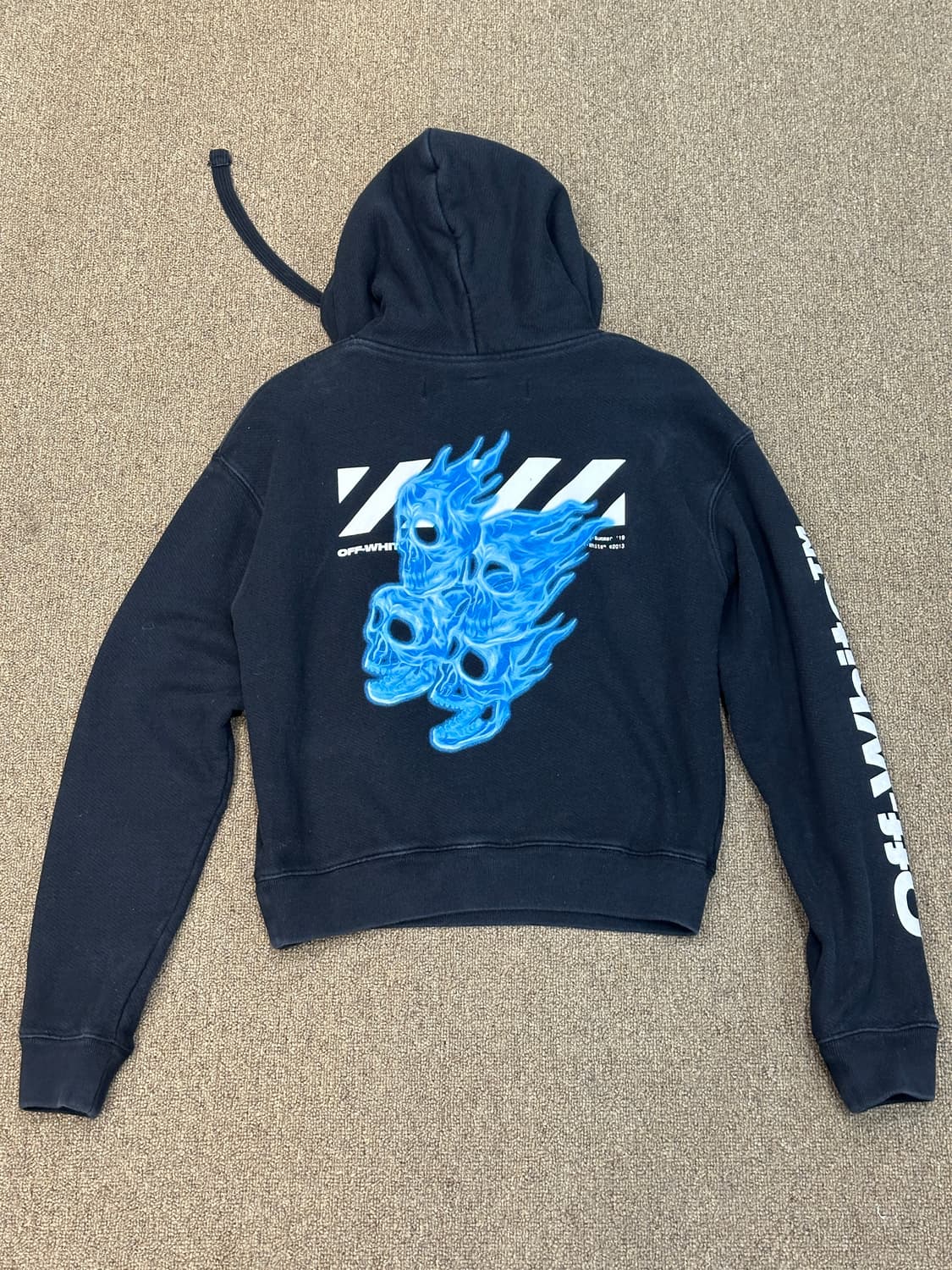 오프화이트 디아그 스컬 프린팅 후드티 xs 상품이미지1