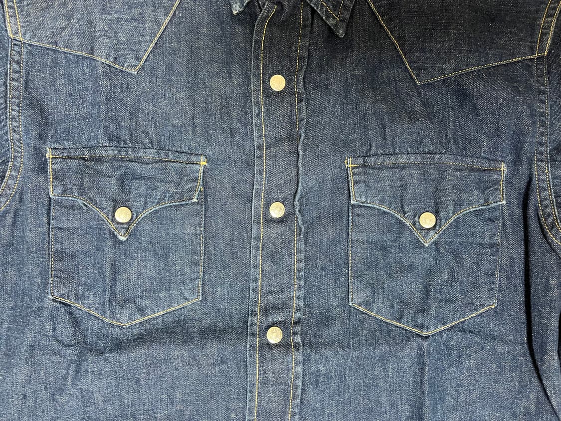 오어슬로우 OrSlow 데님 웨스턴 셔츠 Sz.1 상품이미지3