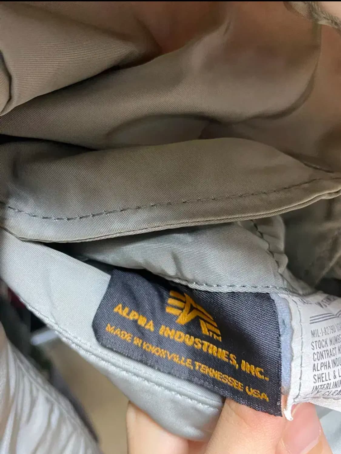 L) 90s USA 알파사 ma1 그레이 상품이미지4