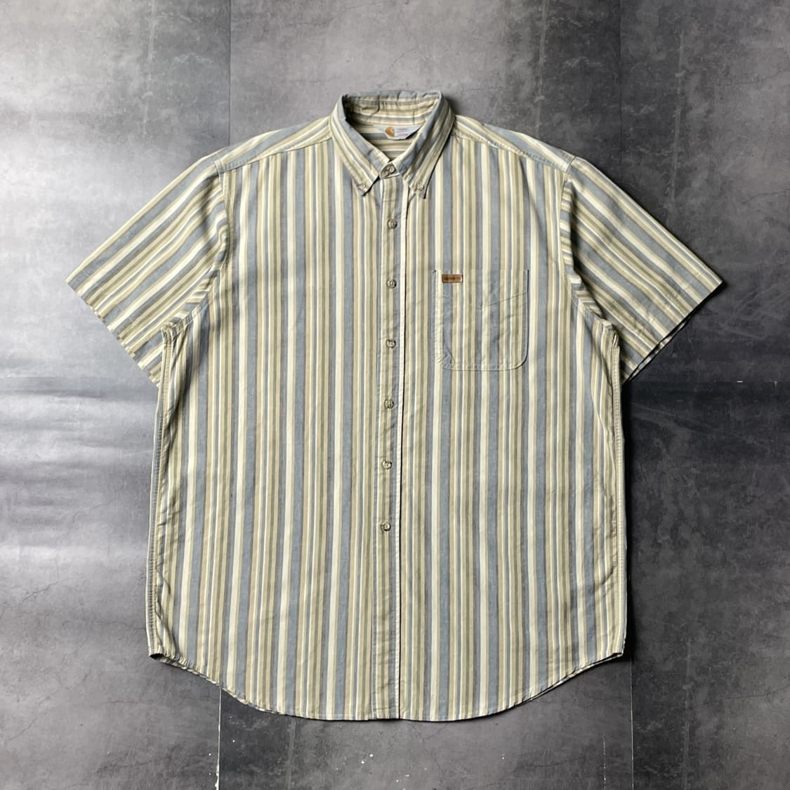 CARHARTT 칼하트 빈티지 스트라이프 반팔 워크 셔츠 A00917 상품이미지1