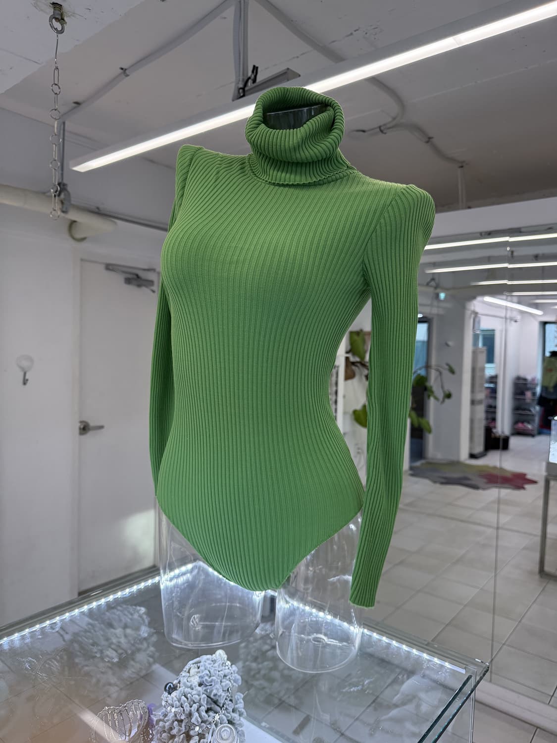 tutle neck rib knit bodysuit 상품이미지1