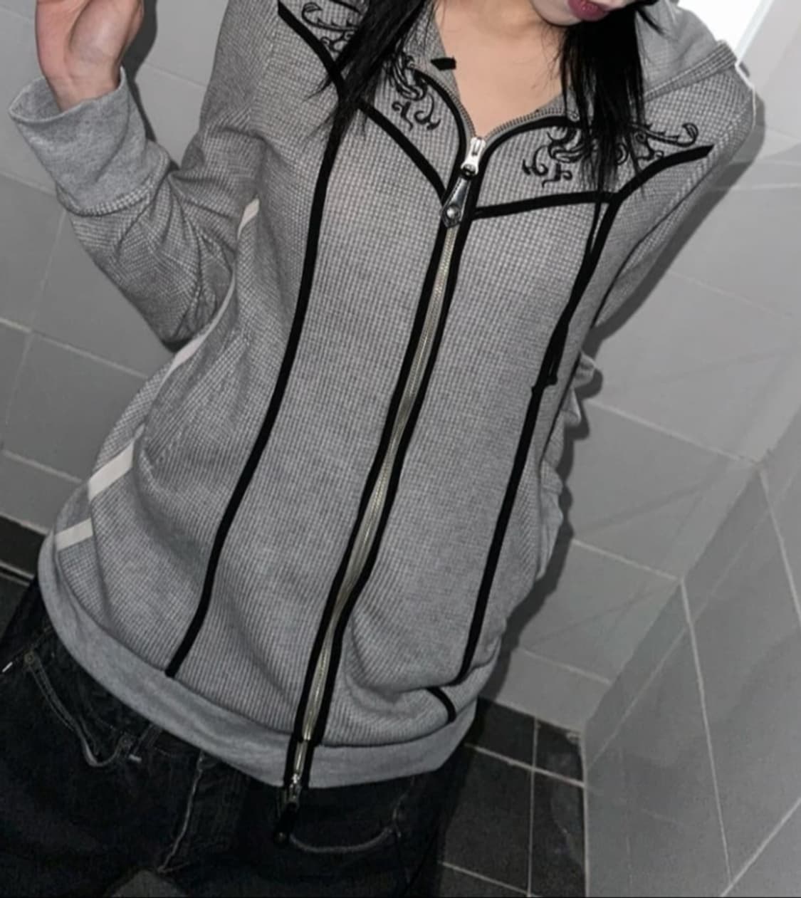 오즈온 와플 후드집업 상품이미지2