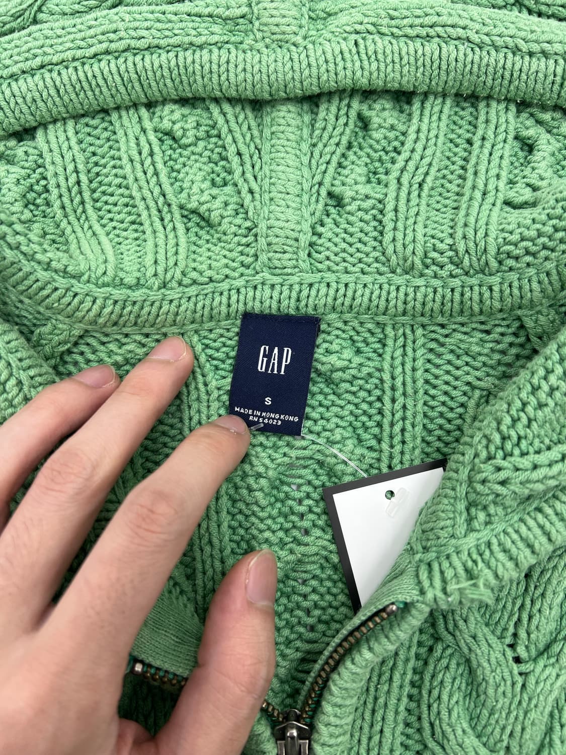 갭 후드 니트 집업 상품이미지3