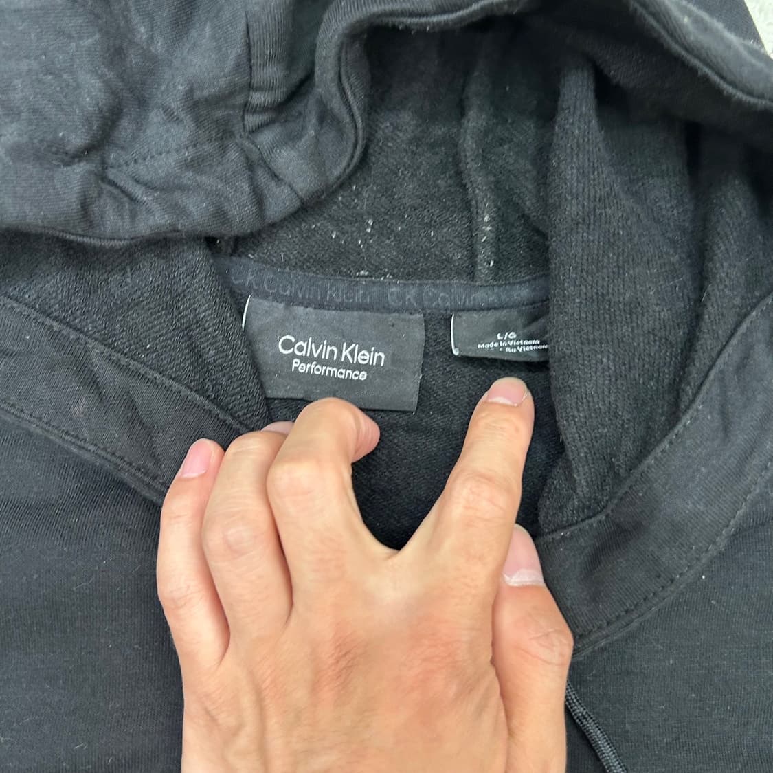 Calvin Klein black hood zip-up 상품이미지6