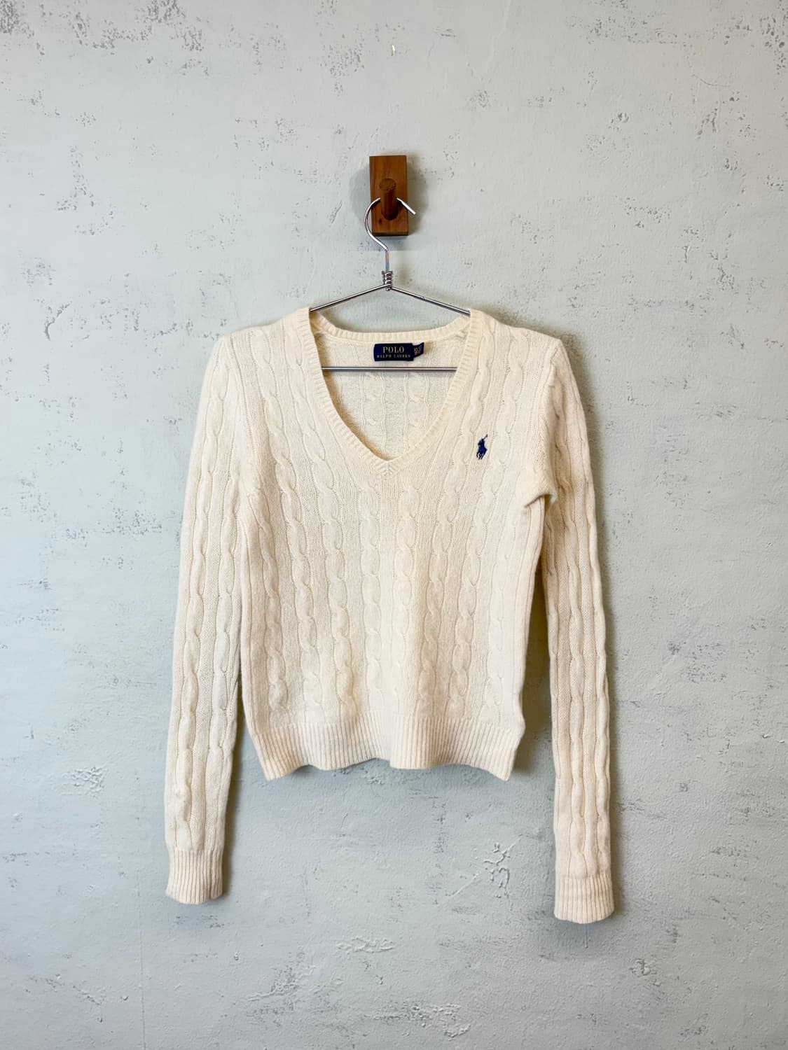 폴로랄프로렌 캐시미어 케이블 니트 아이보리 상품이미지1