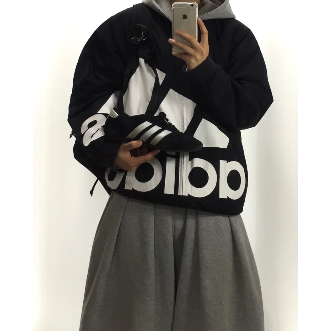 Adidas 빅로고 올드스쿨 오버핏 바람막이 상품이미지1