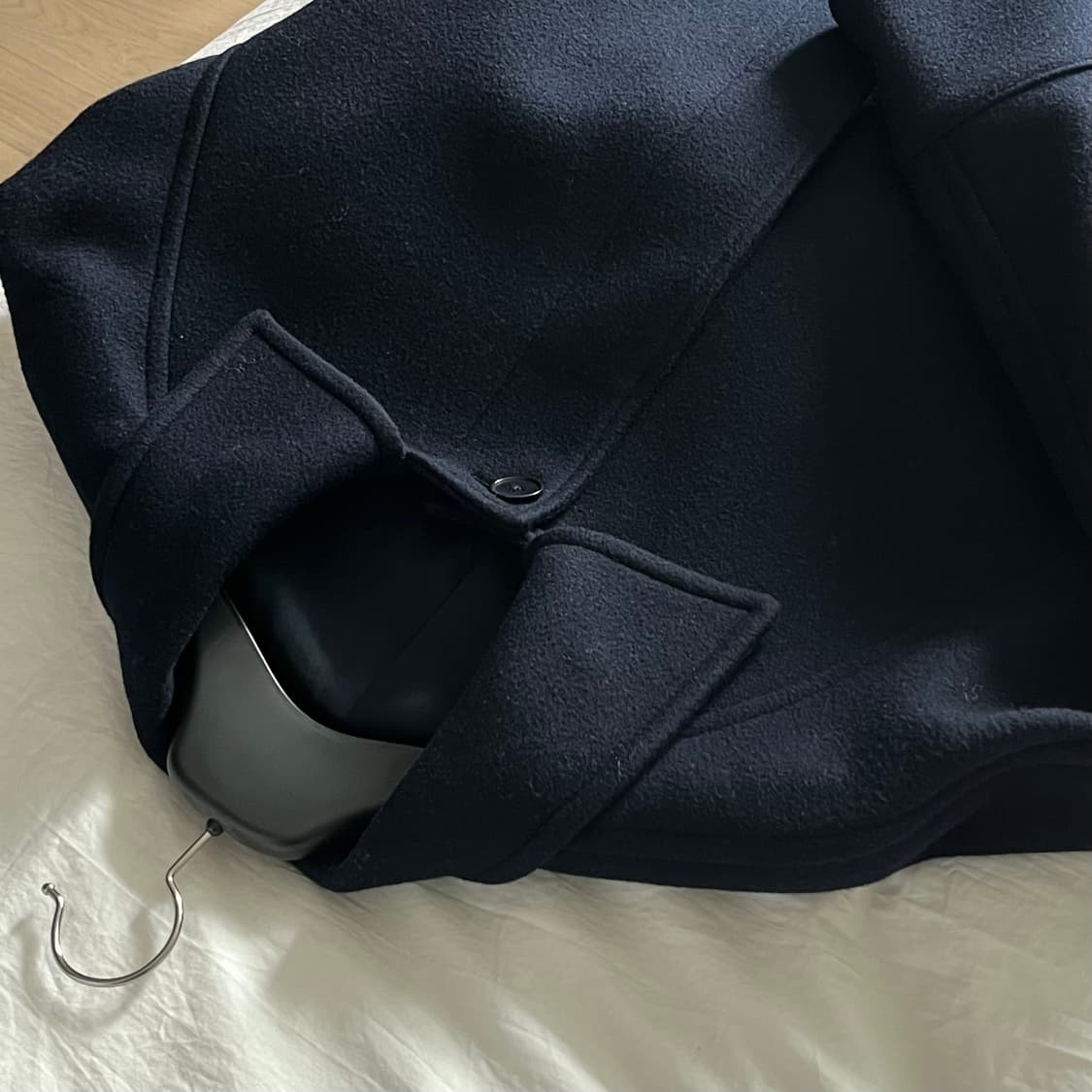 NEITHERS MELTON WOOL BALMACAAN COAT NAVY 상품이미지2