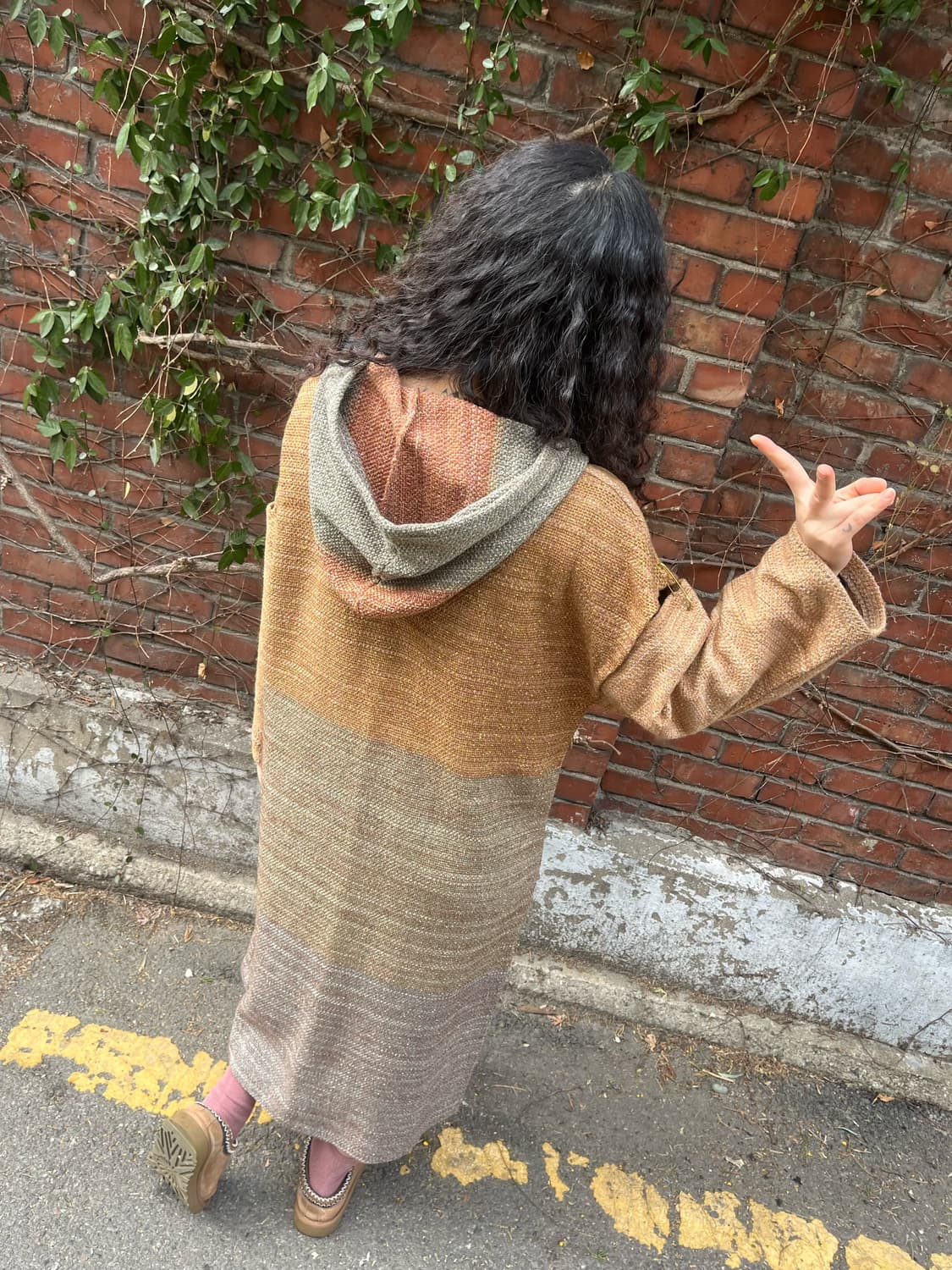 히피 무드 롱 후드 원피스 상품이미지8