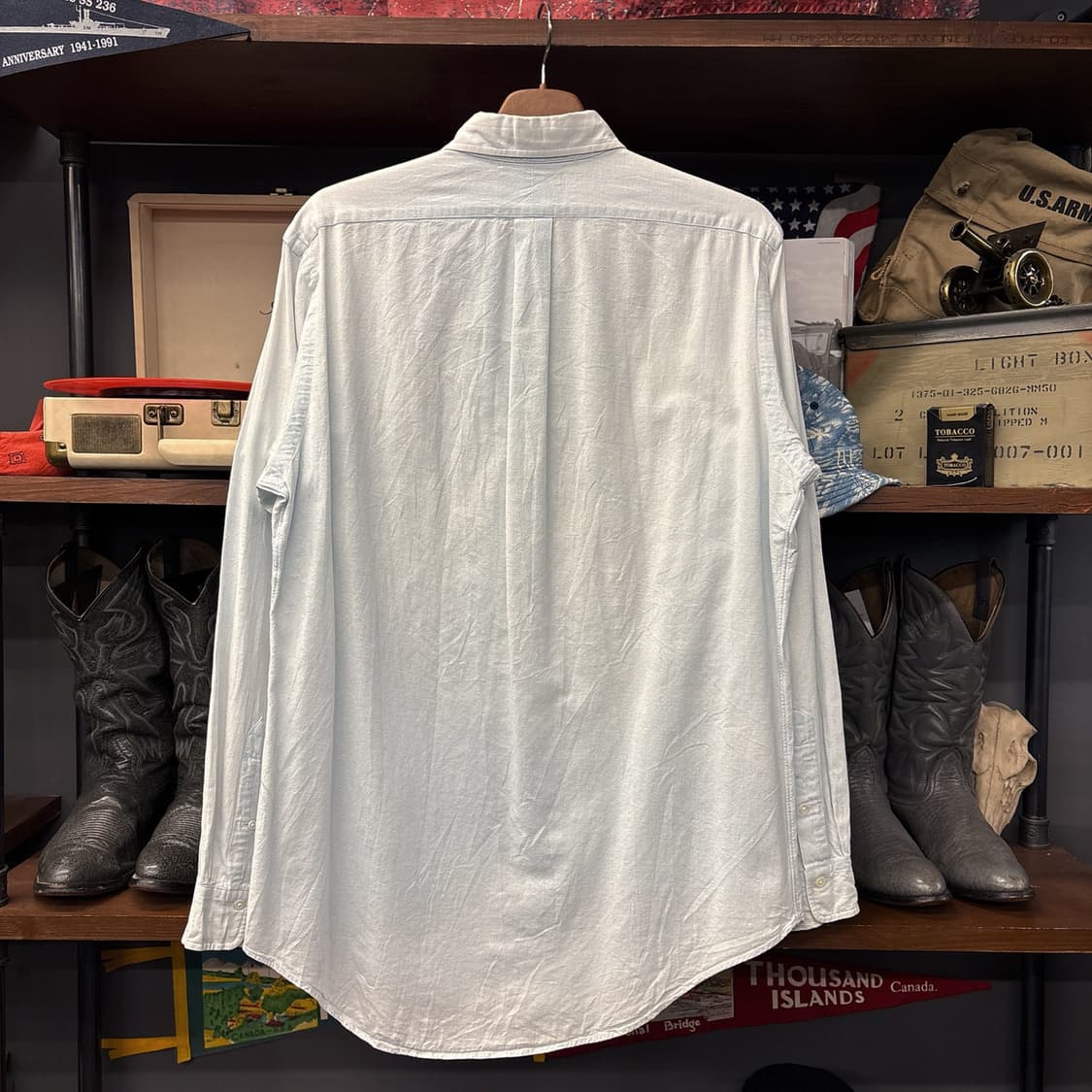 90s 폴로 컨트리 랄프로렌 버튼다운 샴브레이 워크셔츠 N1094 상품이미지2