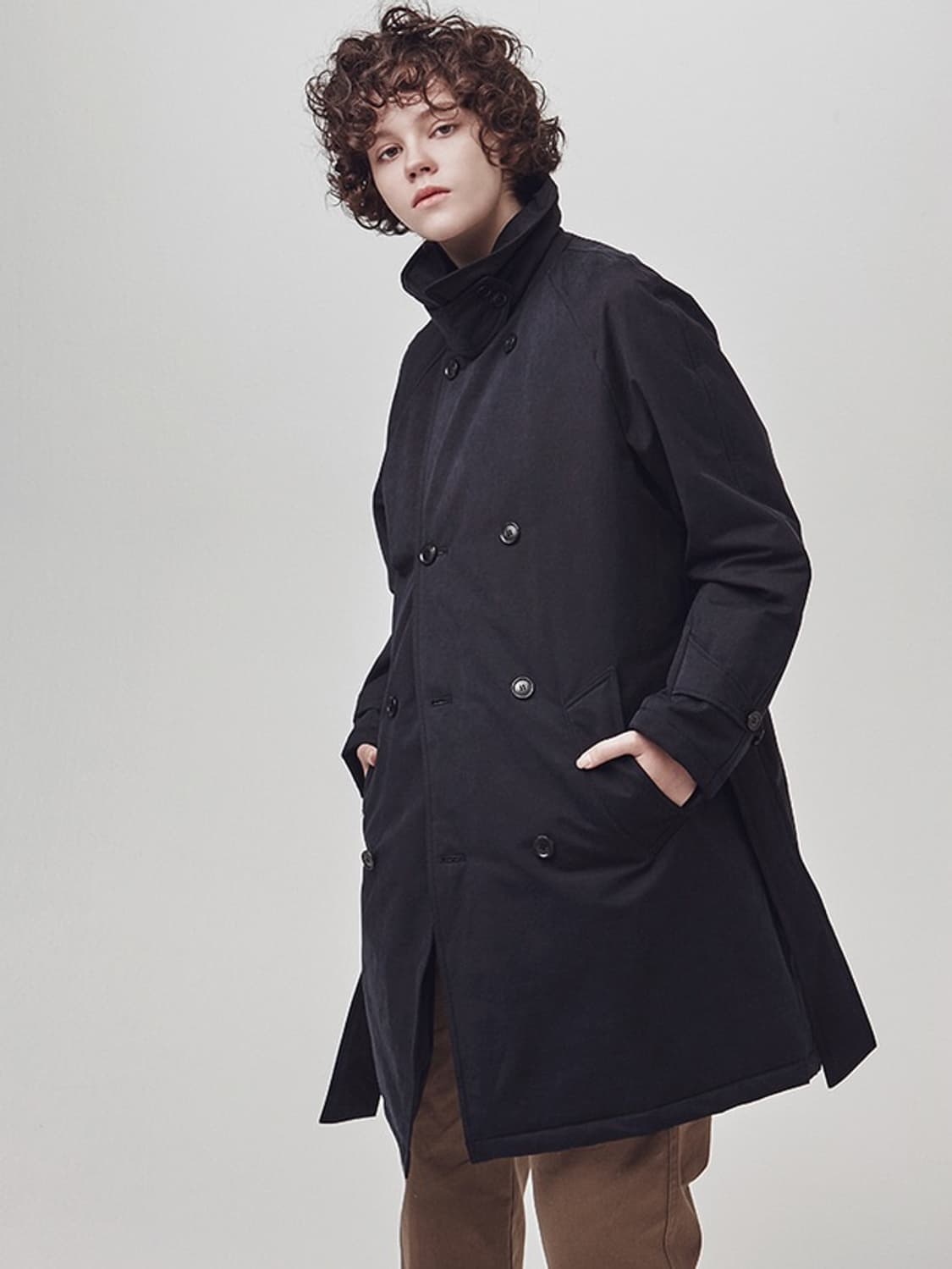 에스파이(ESFAI) 워밍 로브 패딩 코트 네이비 상품이미지9