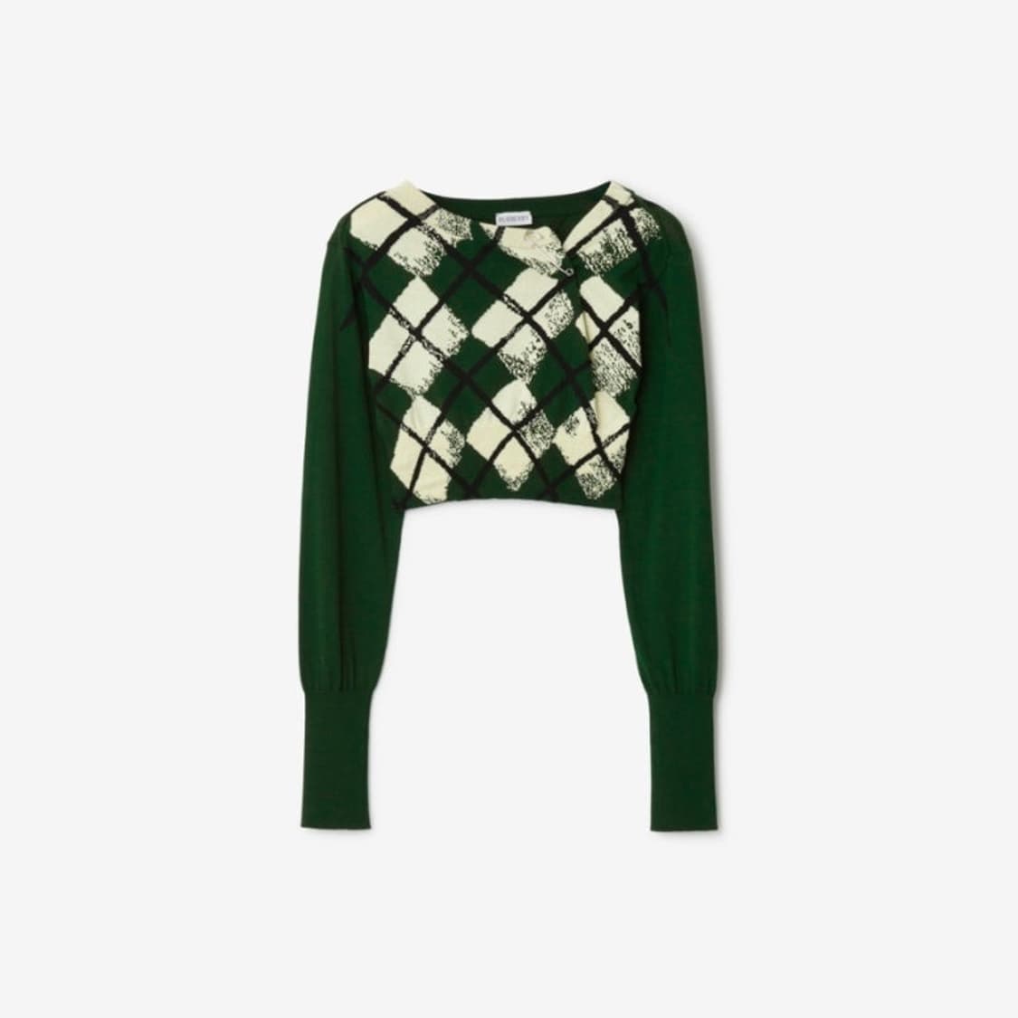 버버리 아가일 크롭 니트 M 상품이미지10