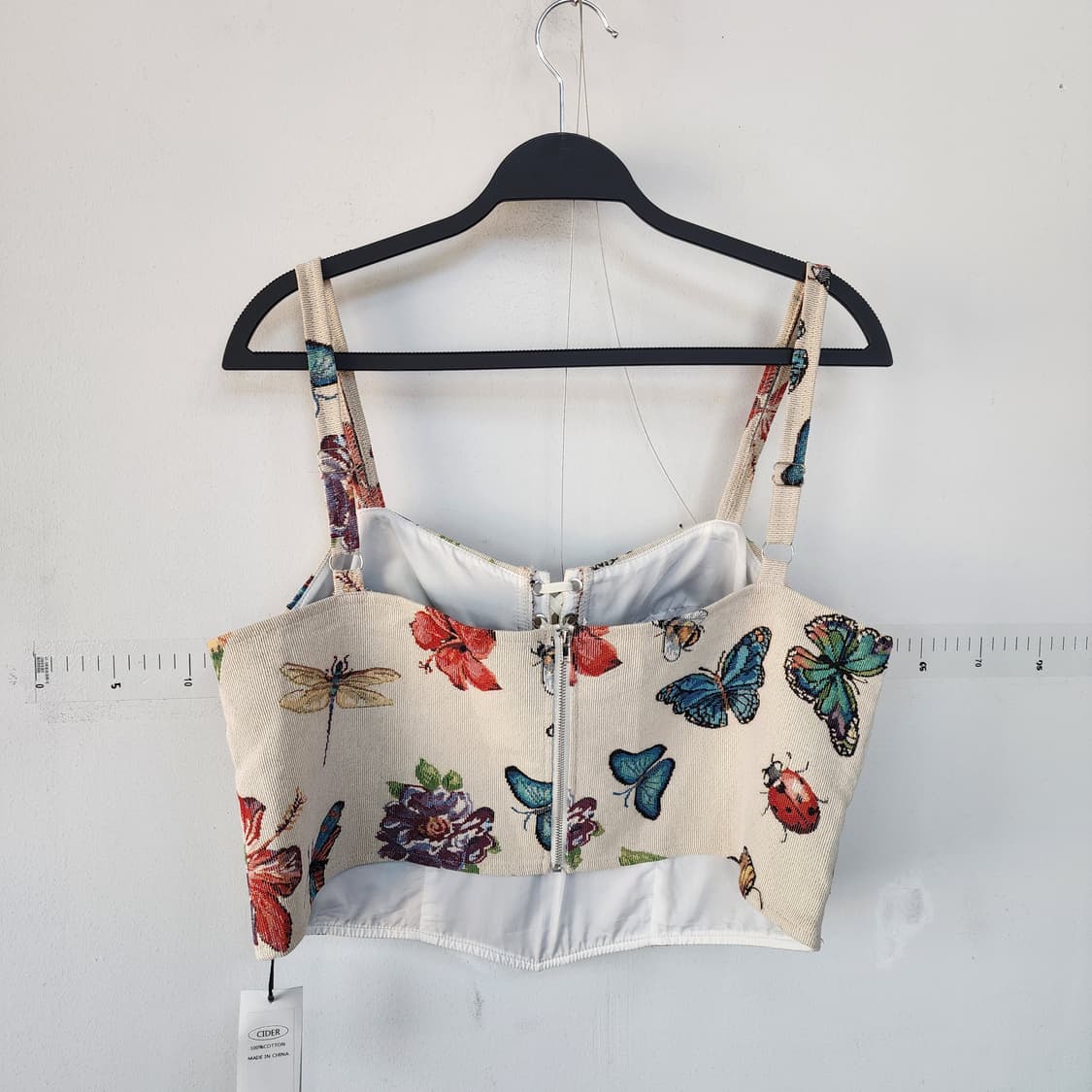 사이다 플라워 나비 코르셋 탑 상품이미지3