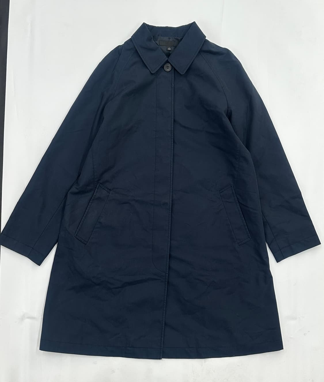 재팬 유니클로 네이비 미디 트렌치 코트 그런지 아메카지 하구미 사와코 상품이미지3