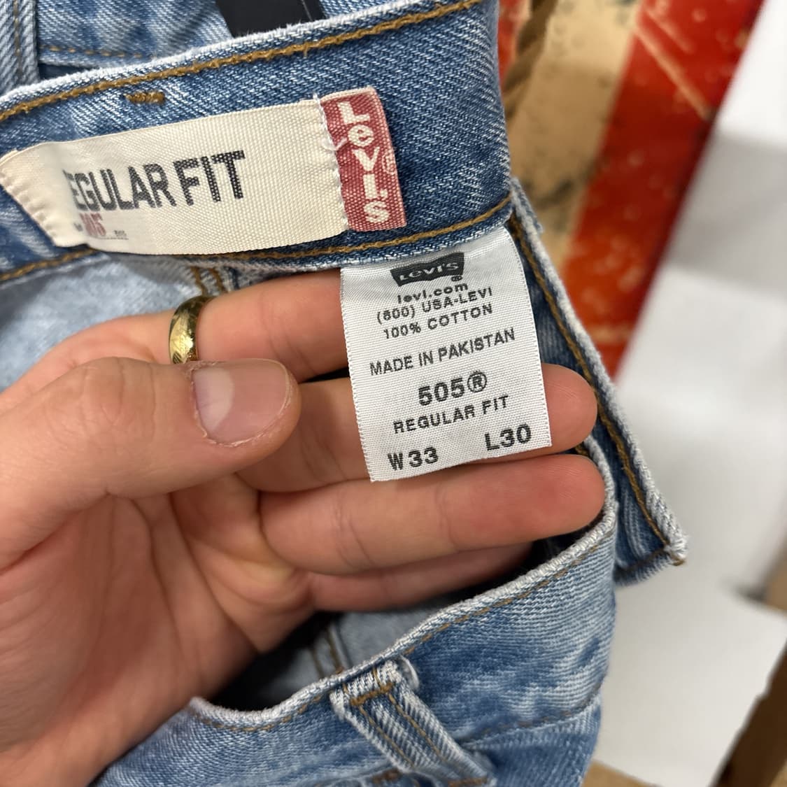 00s 리바이스 505 레귤러핏 디스트로이드 연청 데님팬츠 N896   상품이미지9