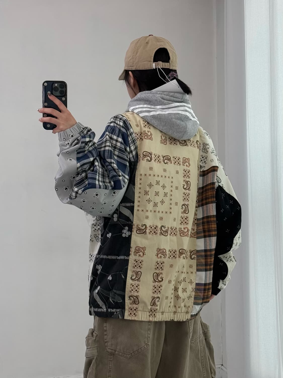 조던x러셀 웨스트브루크 패치워크 반집업 상품이미지5