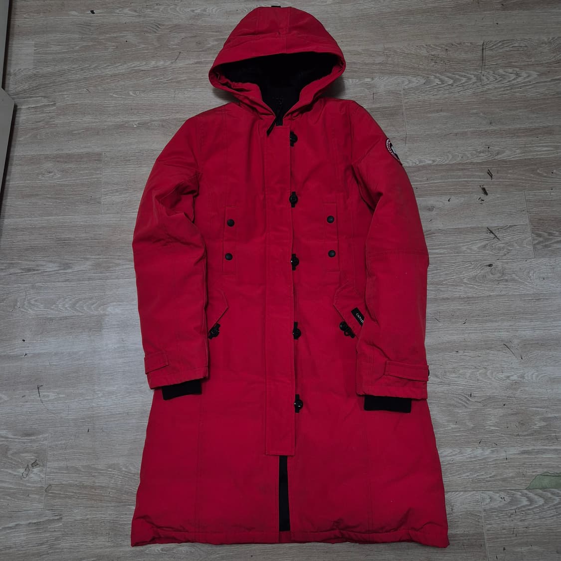 캐나다구스 여성 와펜 후드 롱패딩 점퍼 S(90) 상품이미지1