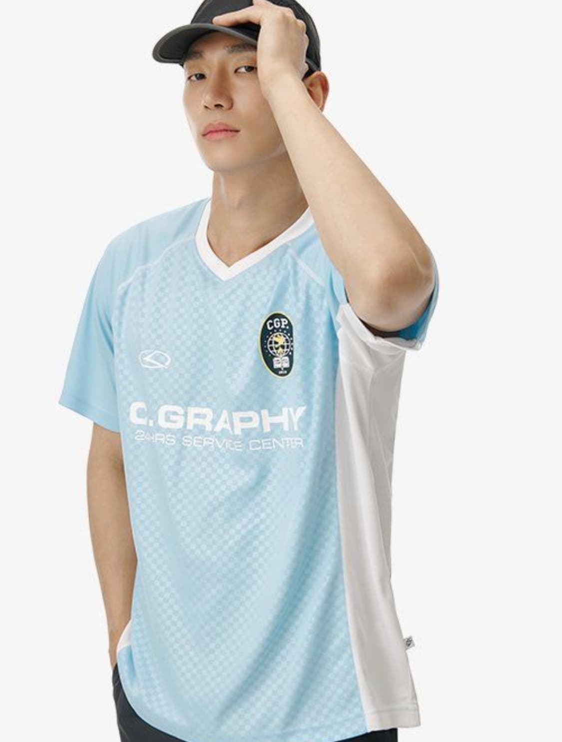 24H 스포츠 반팔 져지 티셔츠_스카이블루 상품이미지1