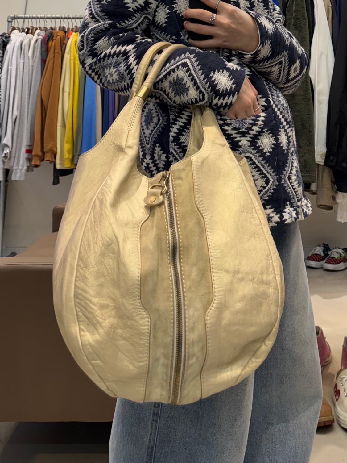 지미추 아카이브 mandash 램스킨 레더 숄더백 상품이미지8