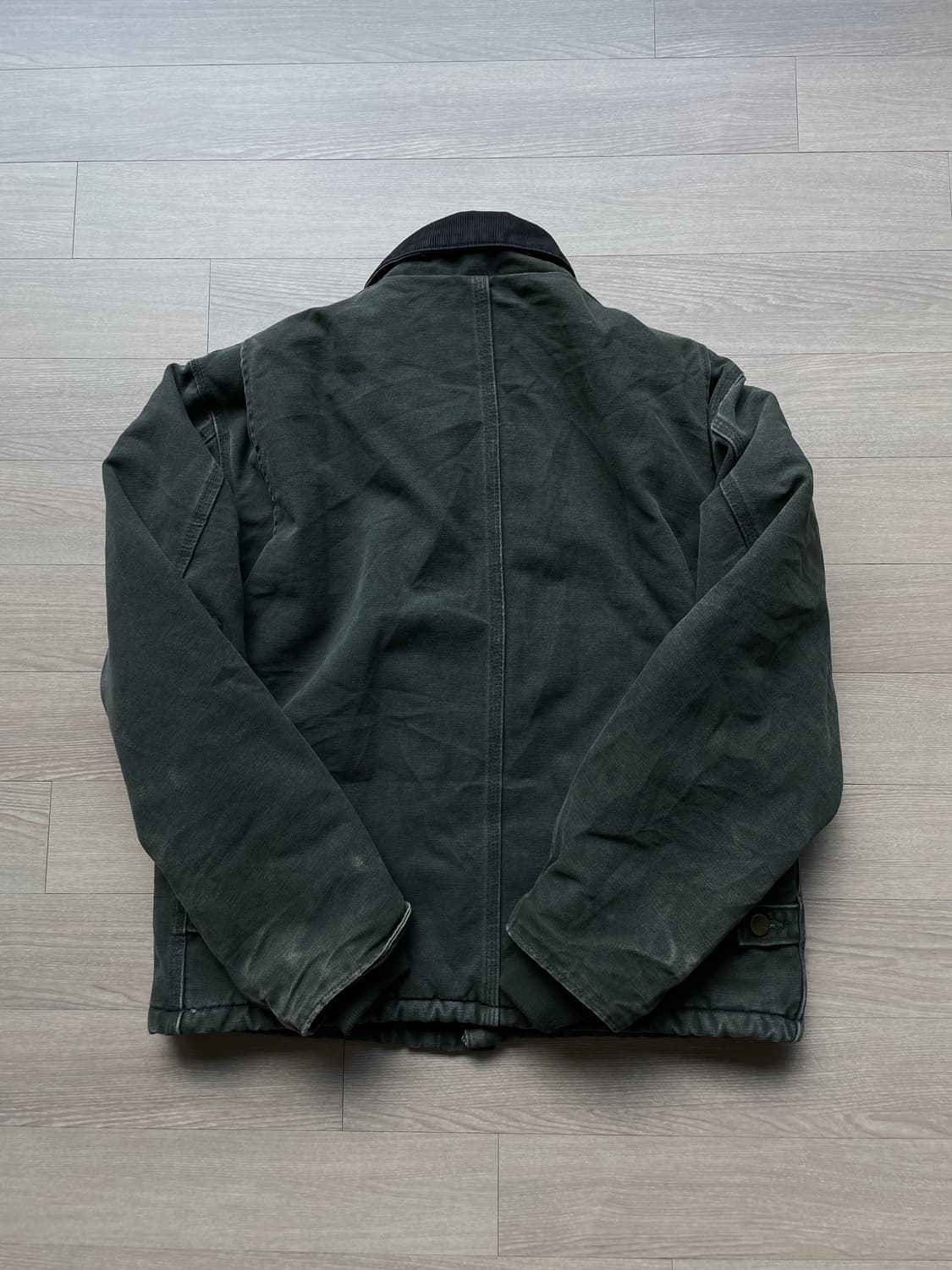 칼하트 J22 mos 모스 그린 디트로이트 아크틱 자켓 빈티지 상품이미지2