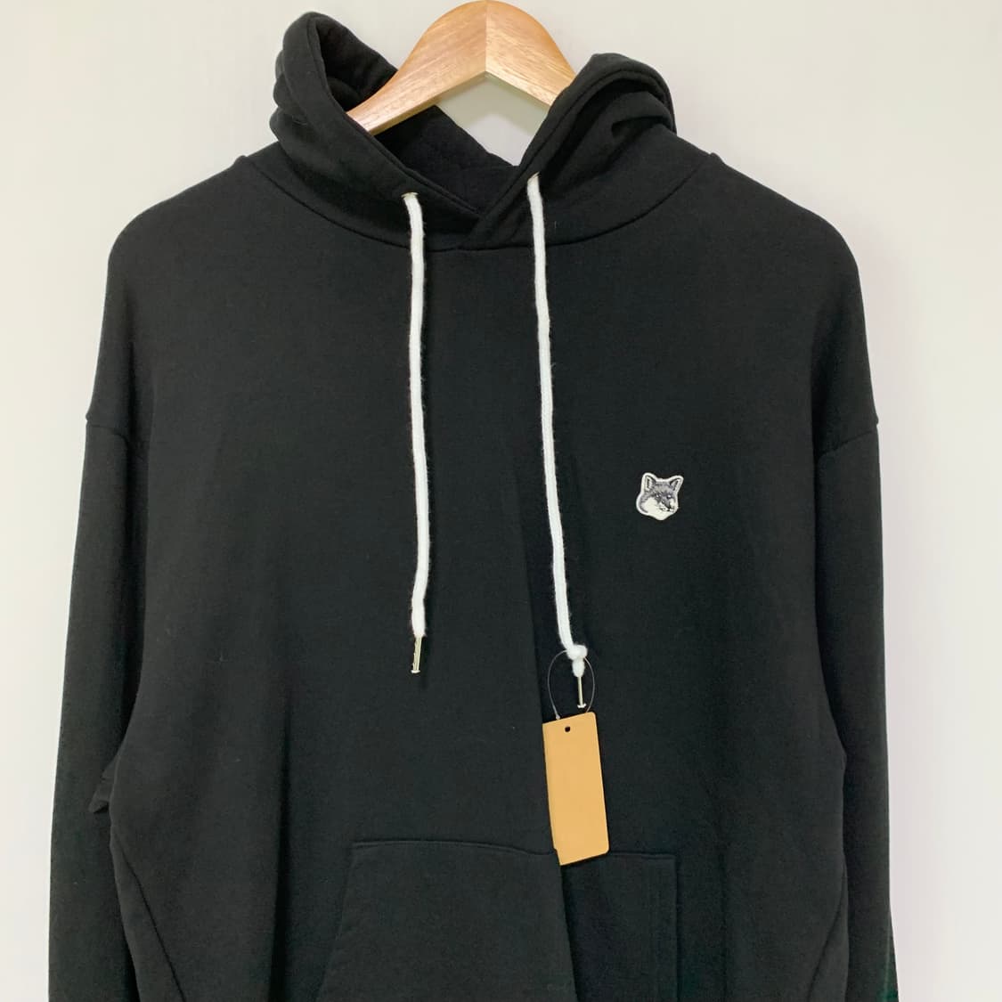 메종키츠네 폭스 자수 블랙 루즈핏 후드티 남녀공용 상품이미지3