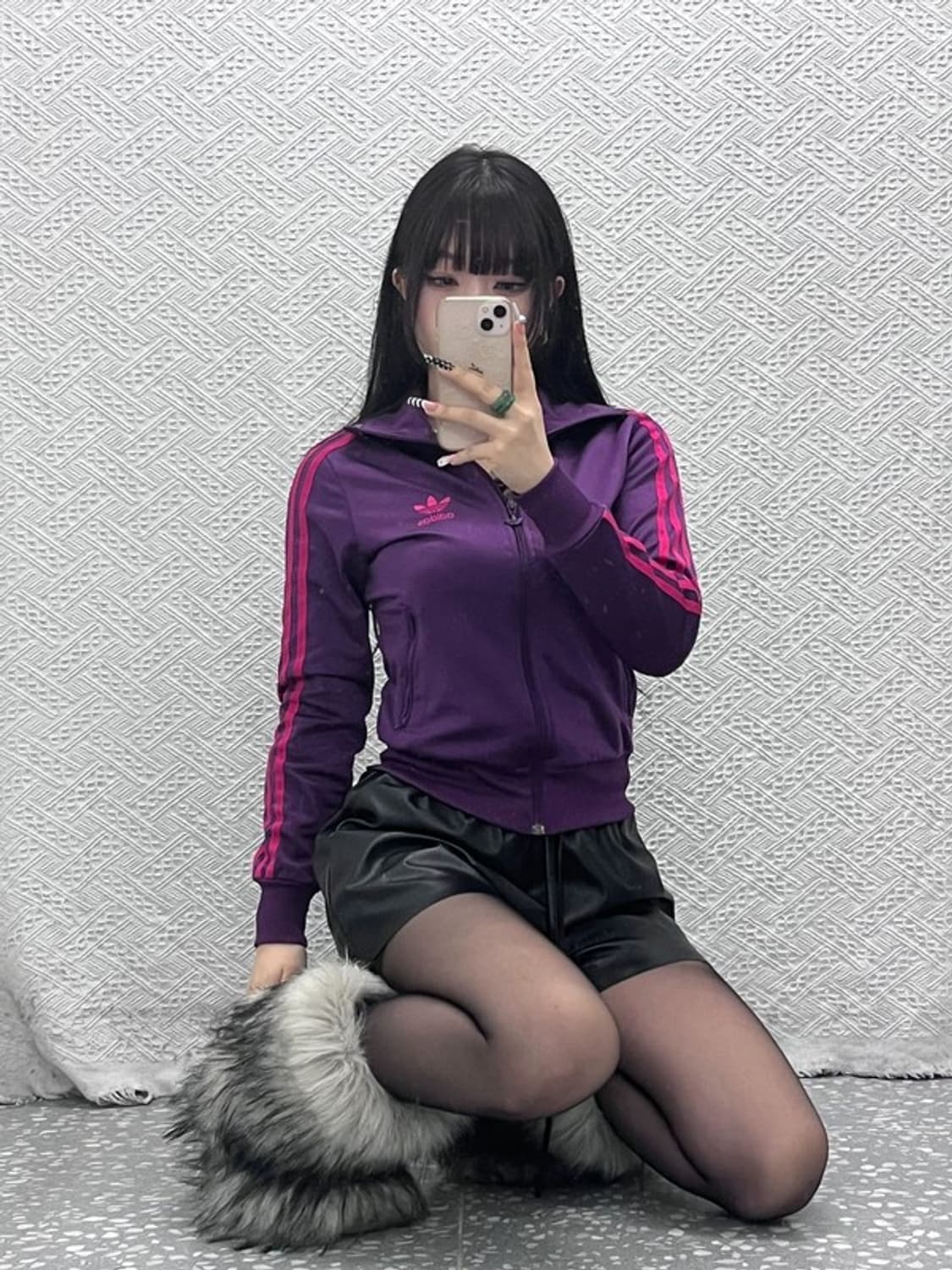 아디다스 파이어버드 Y2K 00's 퍼플핑크 져지 집업 85 C10153 상품이미지1