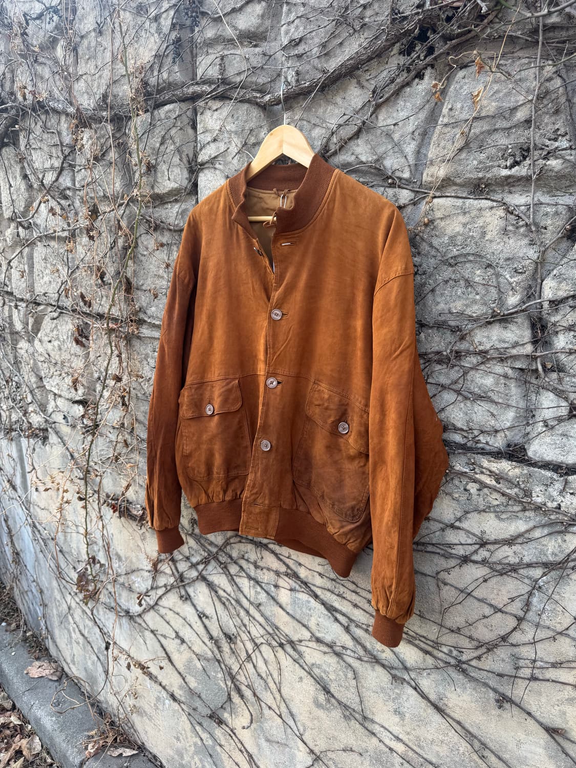 미군 a-1 스타일 빈티지 양가죽 스웨이드 자켓 상품이미지3