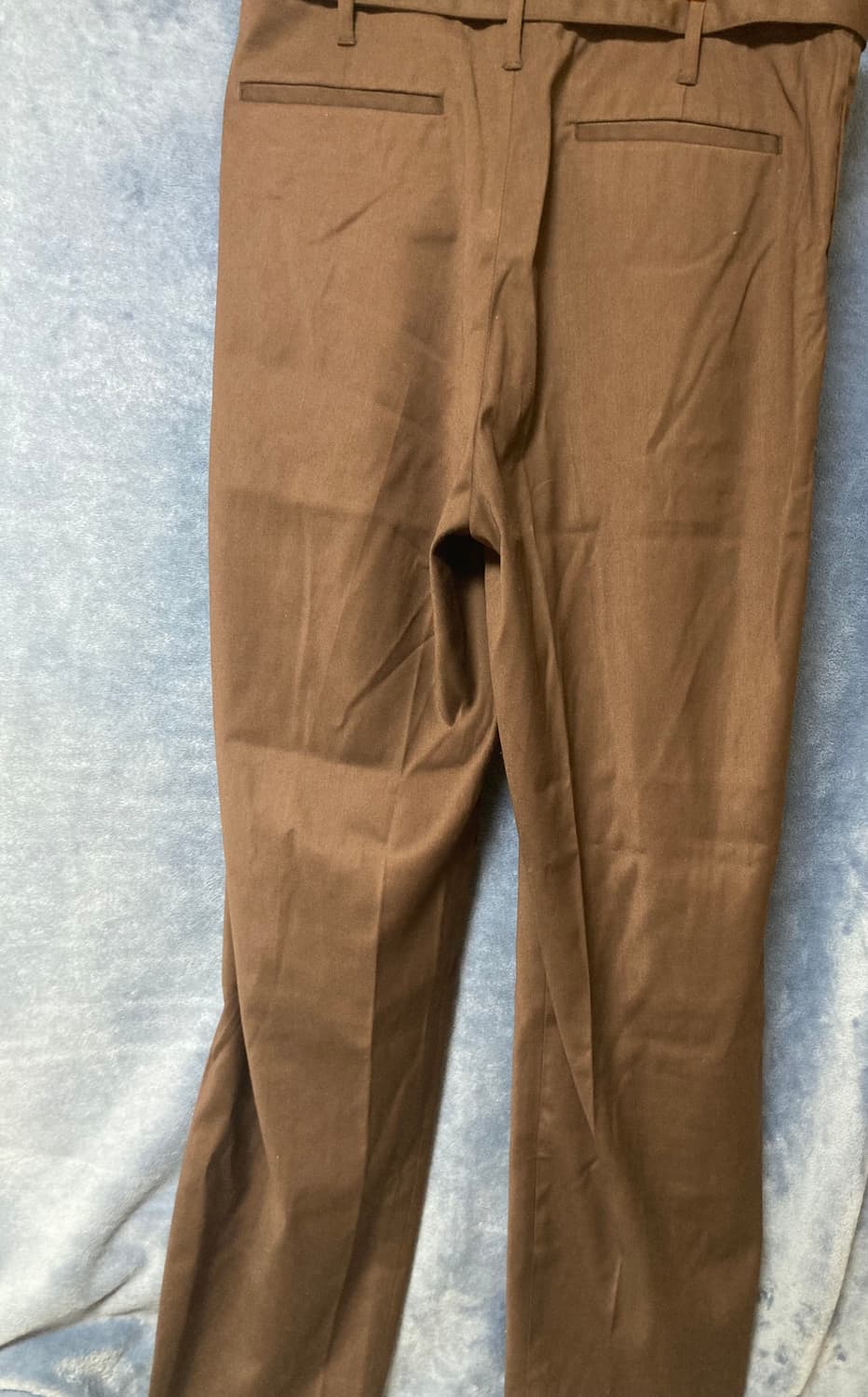 [새제품,M] 파츠 투 플리츠 벨티드 슬랙스 (다크 브라운) 상품이미지6