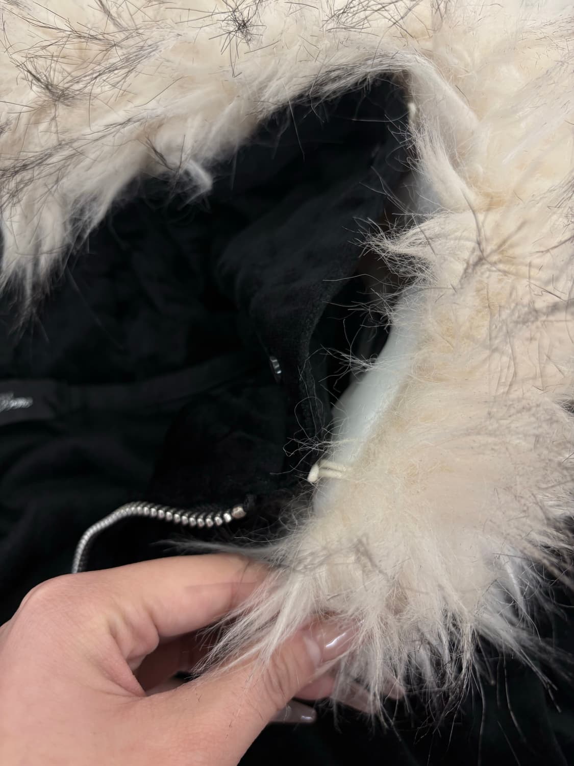 벨벳 아일렛 퍼 후드집업 상품이미지6