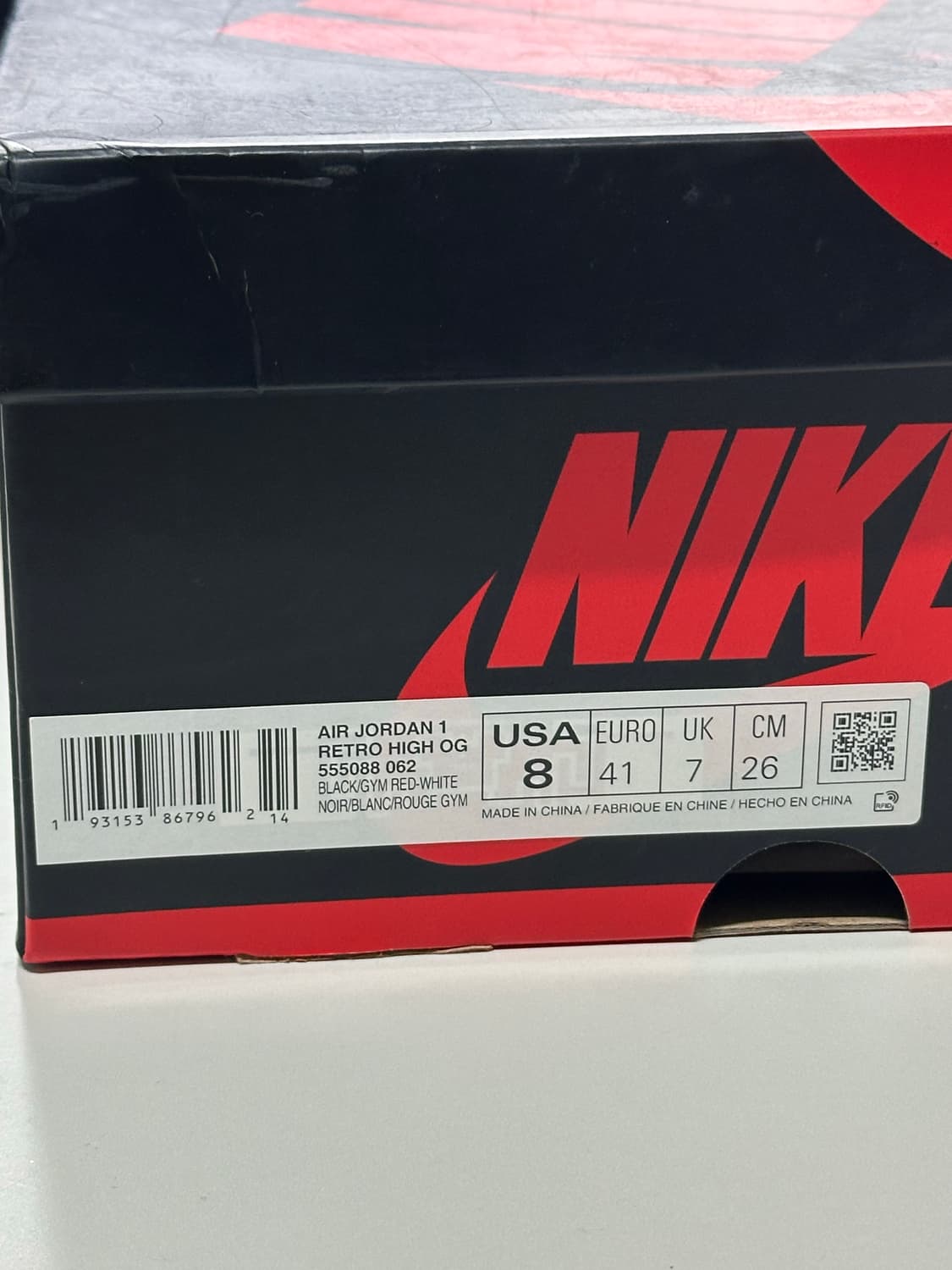 조던1 레트로 OG 블러드라인 260 상품이미지2