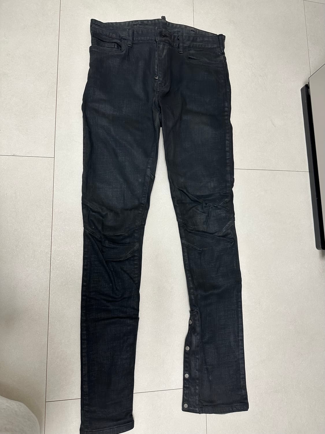 Dominass Stravan 블랙 코팅 팬츠 릭오웬스st 상품이미지2