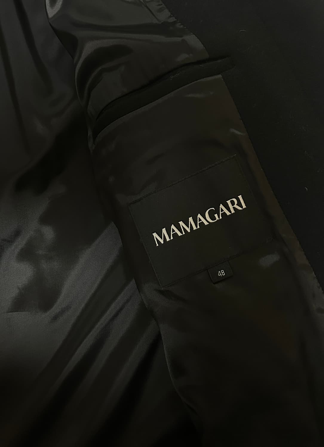 거의 새상품) 마마가리 24FW 수티앵(발마칸) 코트 다크네이비 48 상품이미지5