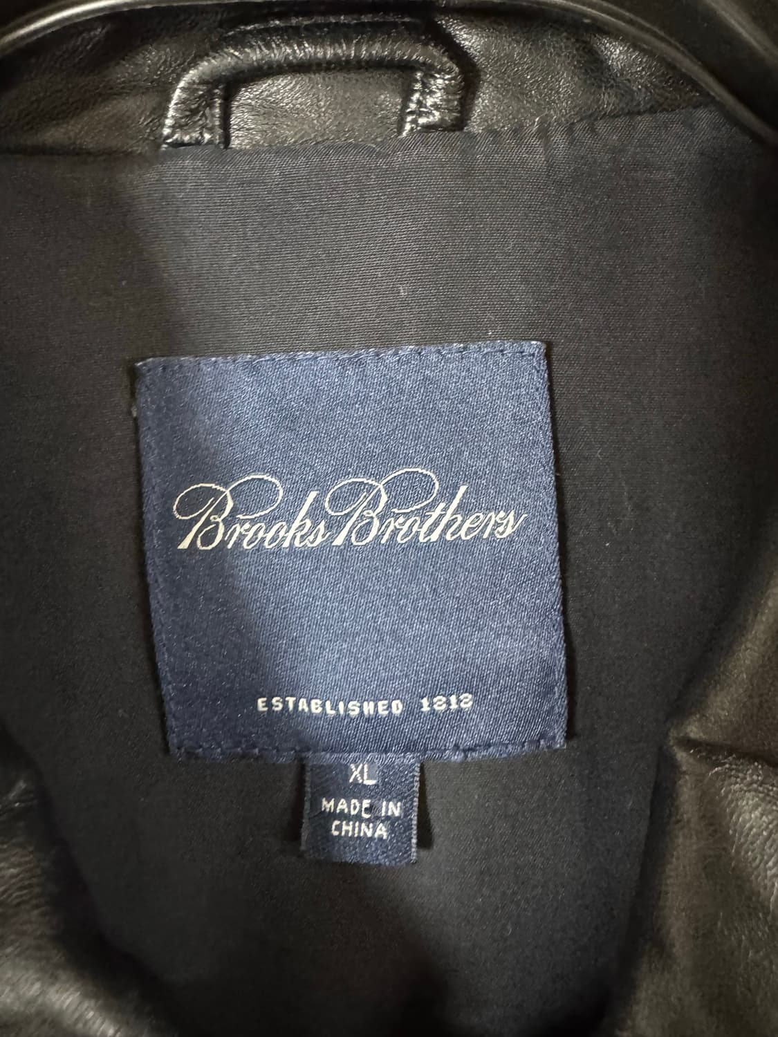 XL 브룩스브라더스 레더 카코트 블랙 가죽 자켓 상품이미지2