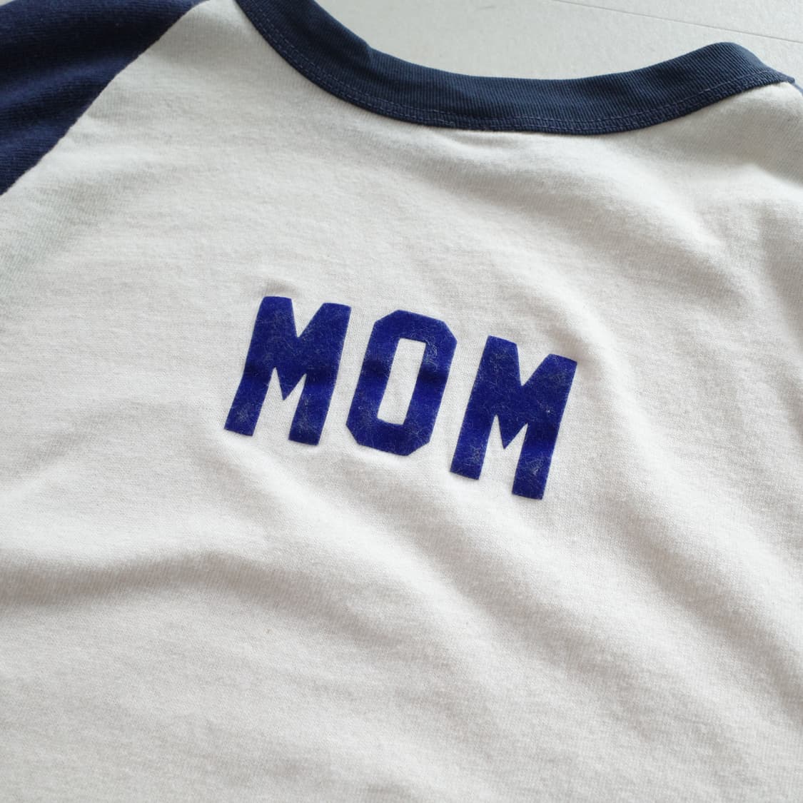 70s 빈티지 러셀 금색라벨 MOM 래글런 티셔츠 L 상품이미지2