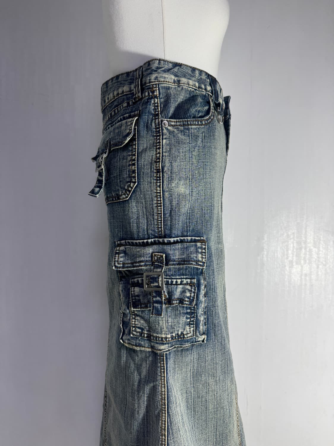 escape 카고 데님 스커트 y2k goa lgb 상품이미지6