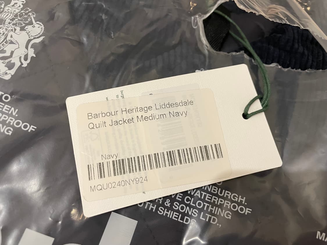 바버 Heritage Liddesdale 퀼트 자켓 네이비 M 사이즈 상품이미지3