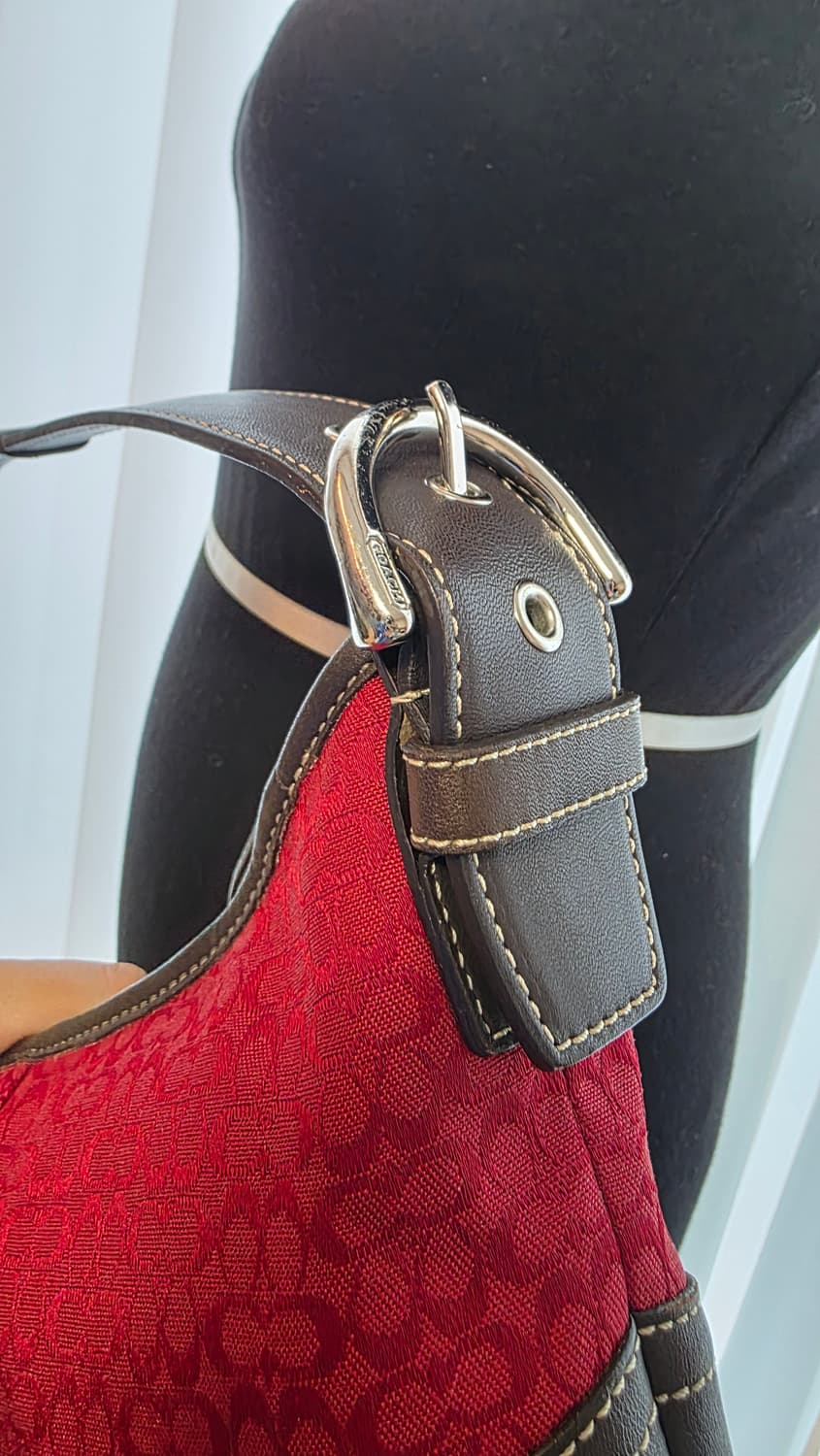 00s coach 6351 시그니처 레드 소호백 y2k 상품이미지4
