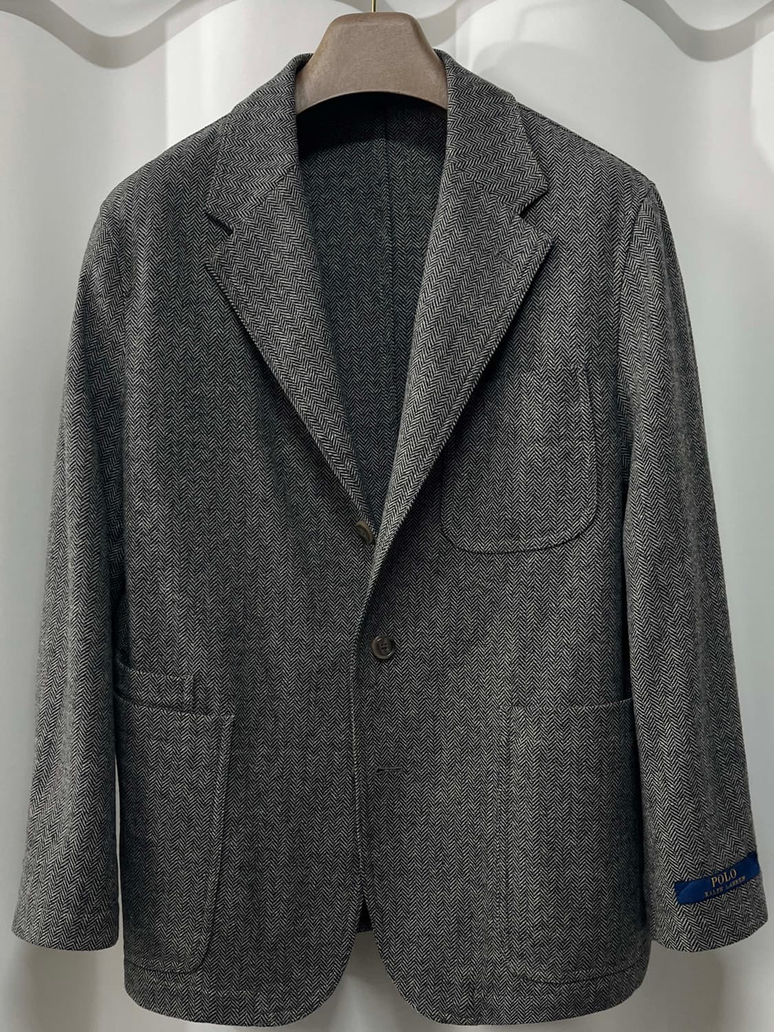 폴로 랄프로렌 헤링본 울 그레이 모던 스포츠 코트 자켓 상품이미지1