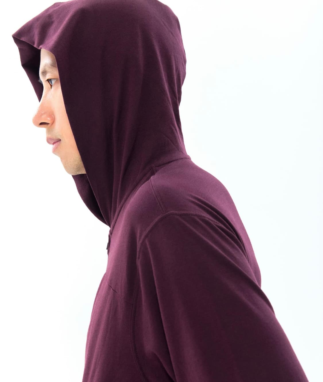 Layer Zip Hoodie Burgundy 상품이미지4