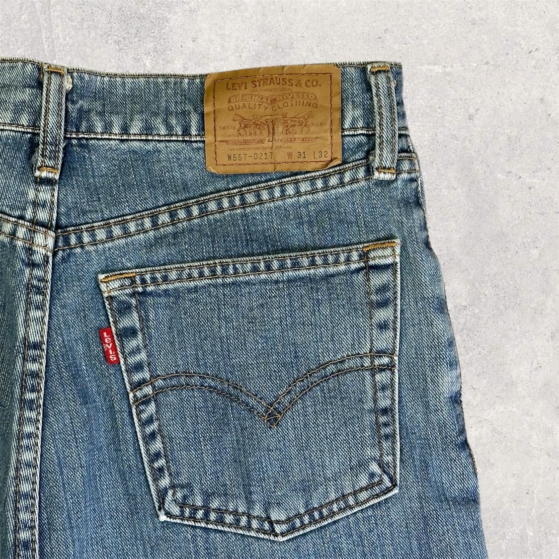 우먼즈) 90s 리바이스 557 여성용 플레어핏 데님 japan 상품이미지5