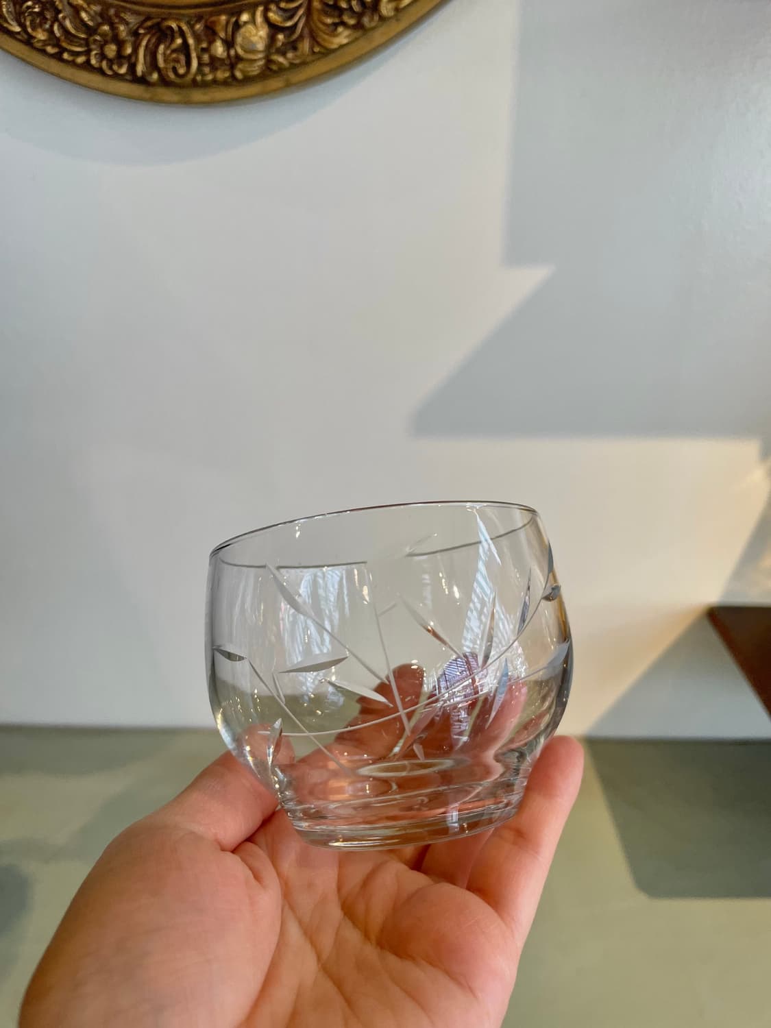 빈티지 일본 핸드컷 크리스탈 잔 2pcs 상품이미지4